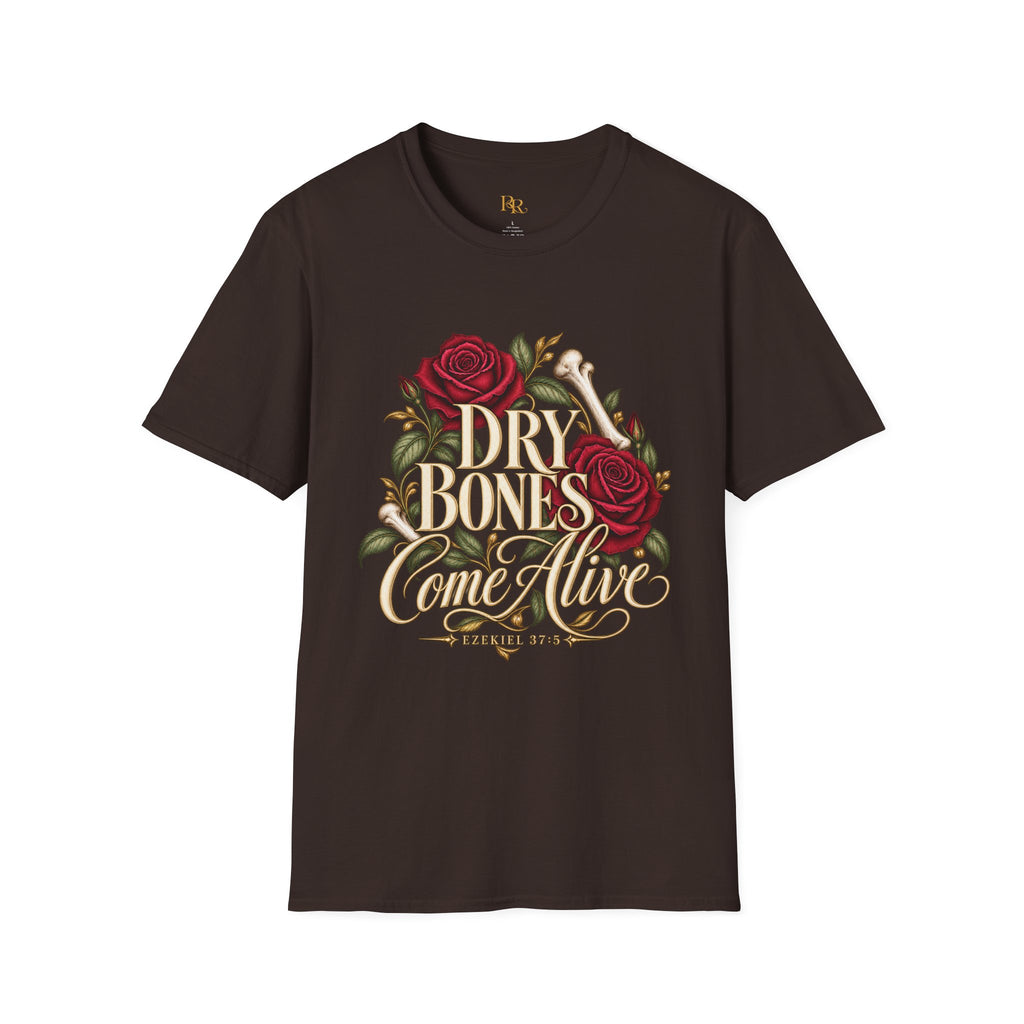 Dry Bones Come Alive Ezekiel 37:5 Rose Graphic T-Shirt