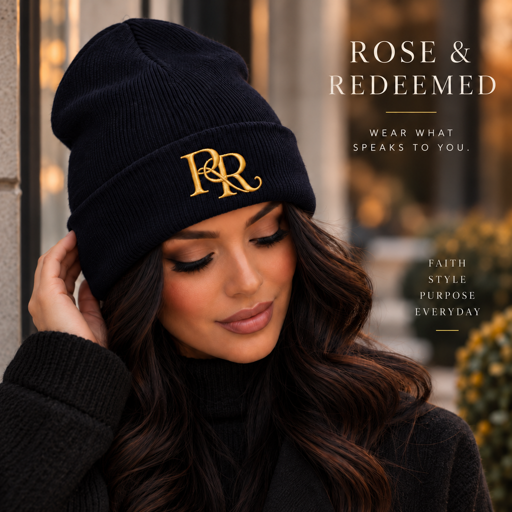 Rose & Redeemed Signature Embroidered Beanie