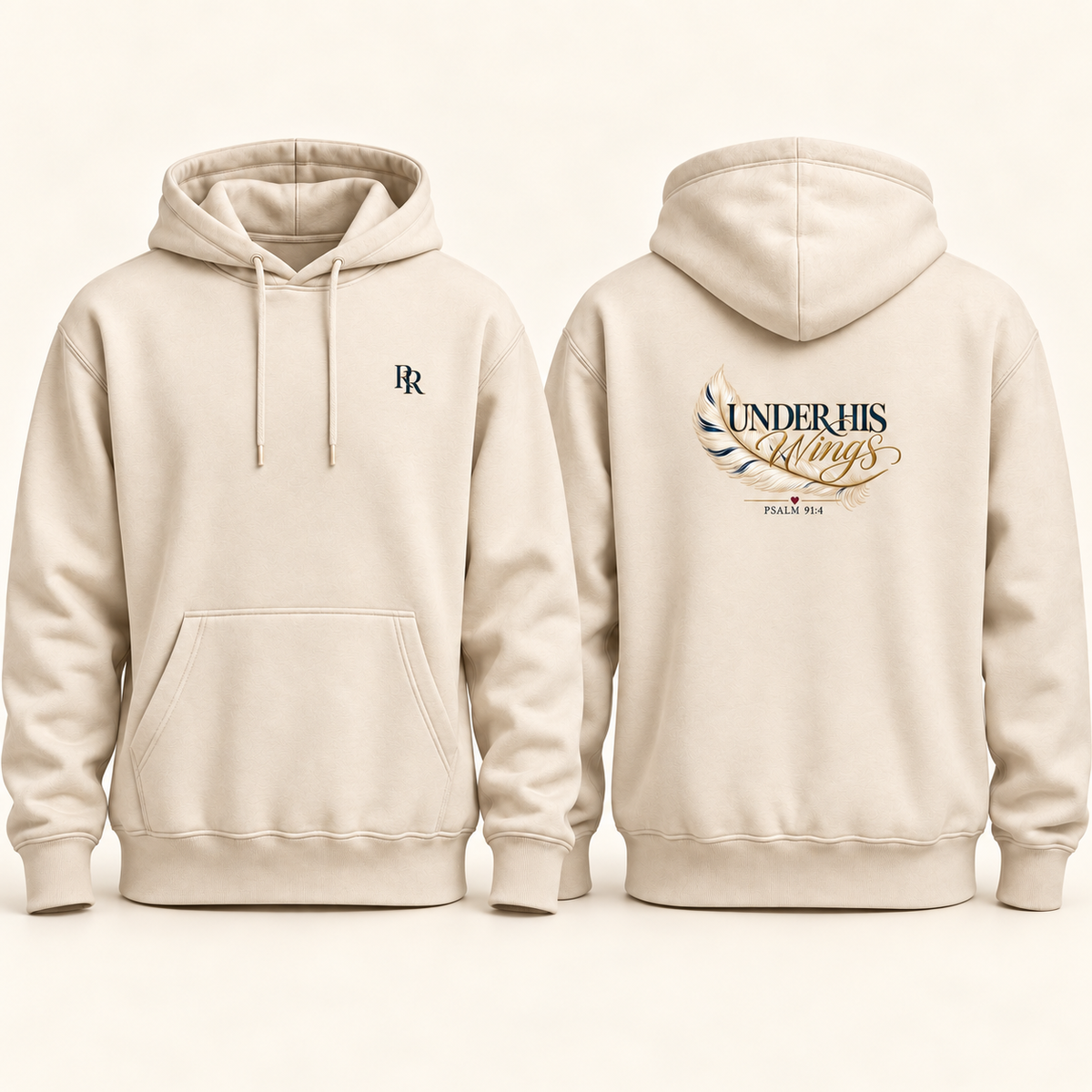 Under His Wings Psalm 91:4 Christian Hoodie