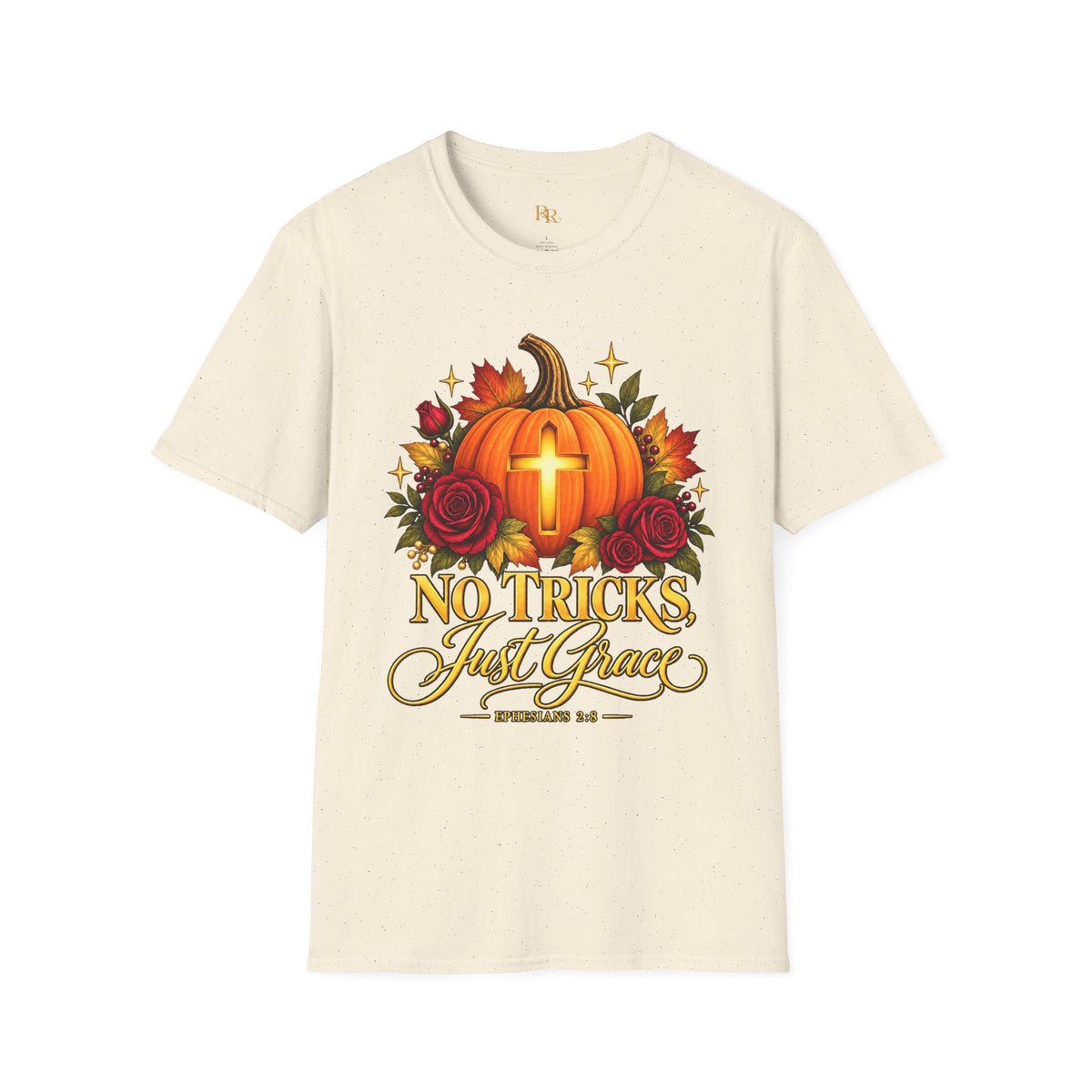 No Tricks, Just Grace Christian Fall T-Shirt | Ephesians 2:8