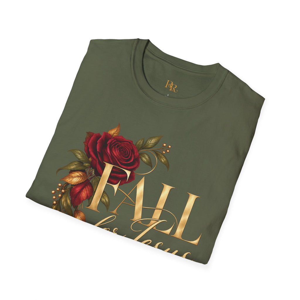 Fall for Jesus He’ll Never Leave Christian Fall T-Shirt