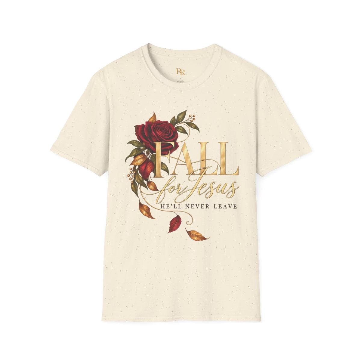 Fall for Jesus He’ll Never Leave Christian Fall T-Shirt